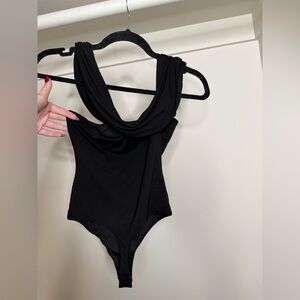 Lovers + Friends Elegant Black Off The Shoulder Bodysuit